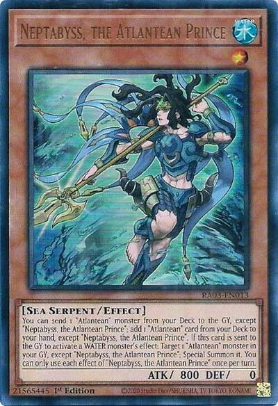 Neptabyss the Atlantean Prince UR (RA03) #RA03-EN013 Ultra Rare (1st Edition Near Mint) Quarter Century Bonanza YuGiOh: 2024