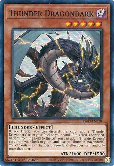 Thunder Dragondark (RA03) #RA03-EN018 Super Rare (1st Edition Near Mint) Quarter Century Bonanza YuGiOh: 2024