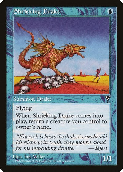 Shrieking Drake (VIS) #43 Common Visions Magic: 1997