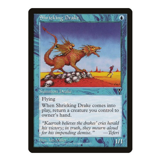 Shrieking Drake (VIS) #43 Common Visions Magic: The Gathering: 1997