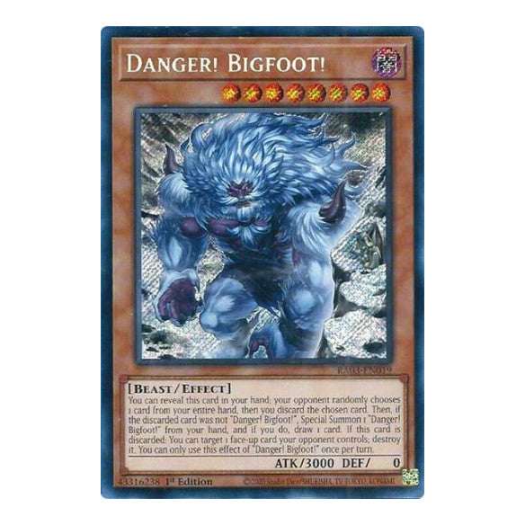 Danger! Bigfoot! (Alternate Art) (Secret Rare) (RA03) #RA03-EN019 Secret Rare (1st Edition Near Mint) Quarter Century Bonanza YuGiOh: 2024