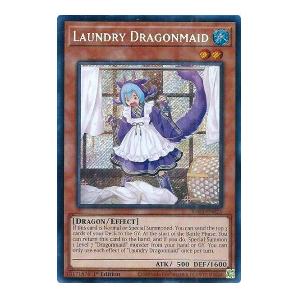 Laundry Dragonmaid (Secret Rare) (RA03) #RA03-EN021 Secret Rare (1st Edition Near Mint) Quarter Century Bonanza YuGiOh: 2024