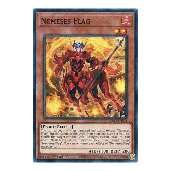 Nemeses Flag (RA03) #RA03-EN024 Super Rare (1st Edition Near Mint) Quarter Century Bonanza YuGiOh: 2024
