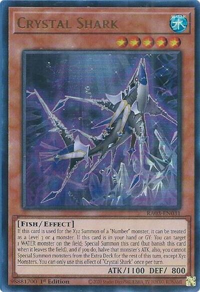 Crystal Shark UR (RA03) #RA03-EN031 Ultra Rare (1st Edition Near Mint) Quarter Century Bonanza YuGiOh: 2024