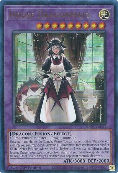 House Dragonmaid UR (RA03) #RA03-EN037 Ultra Rare (1st Edition Near Mint) Quarter Century Bonanza YuGiOh: 2024