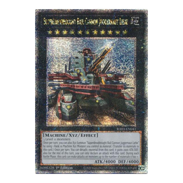 Superdreadnought Rail Cannon Juggernaut Liebe (Alternate Art) (Quarter Century Secret Rare) (RA03) #RA03-EN041 Quarter Century Secret Rare (1st Edition Near Mint) Quarter Century Bonanza YuGiOh: 2024