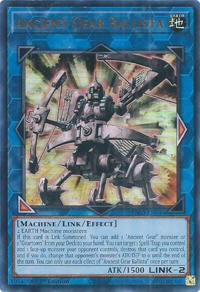 Ancient Gear Ballista UR (RA03) #RA03-EN046 Ultra Rare (1st Edition Near Mint) Quarter Century Bonanza YuGiOh: 2024