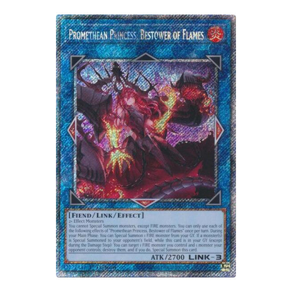 Promethean Princess, Bestower of Flames (Platinum Secret Rare) (RA03) #RA03-EN050 Platinum Secret Rare (1st Edition Near Mint) Quarter Century Bonanza YuGiOh: 2024