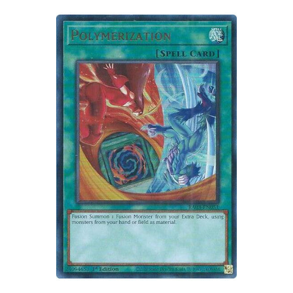 Polymerization (B) (HERO Art) (UR) (RA03) #RA03-EN051 Ultra Rare (1st Edition Near Mint) Quarter Century Bonanza YuGiOh: 2024