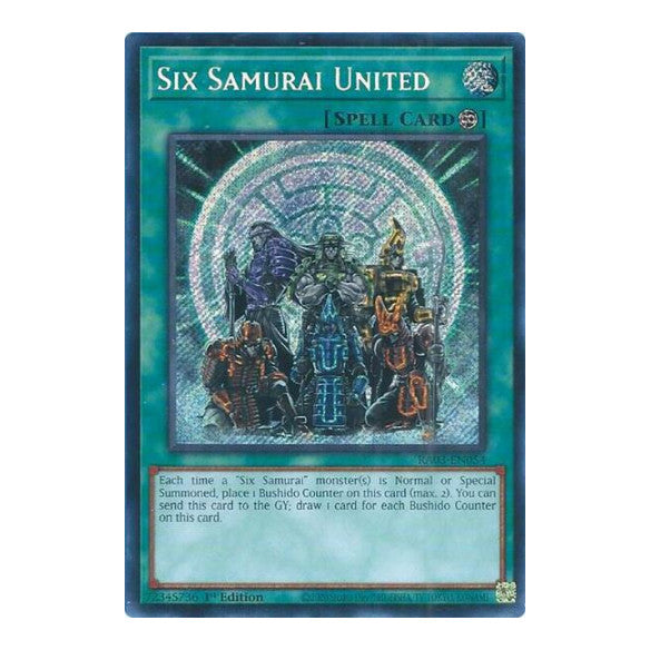 Six Samurai United (Secret Rare) (RA03) #RA03-EN054 Secret Rare (1st Edition Near Mint) Quarter Century Bonanza YuGiOh: 2024