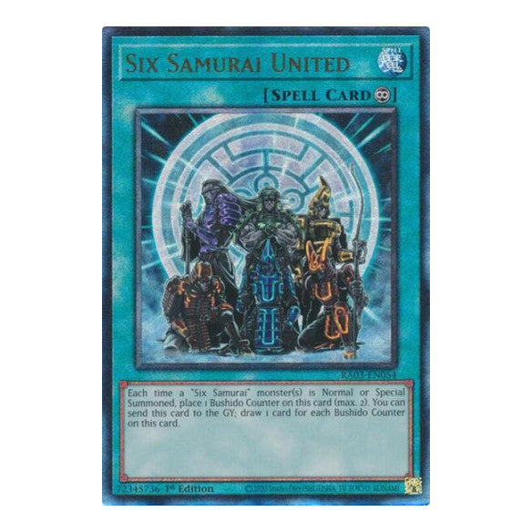 Six Samurai United (PUR) (RA03) #RA03-EN054 Prismatic Ultimate Rare (1st Edition Near Mint) Quarter Century Bonanza YuGiOh: 2024