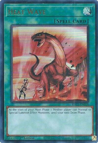 Heat Wave UR (RA03) #RA03-EN058 Ultra Rare (1st Edition Near Mint) Quarter Century Bonanza YuGiOh: 2024