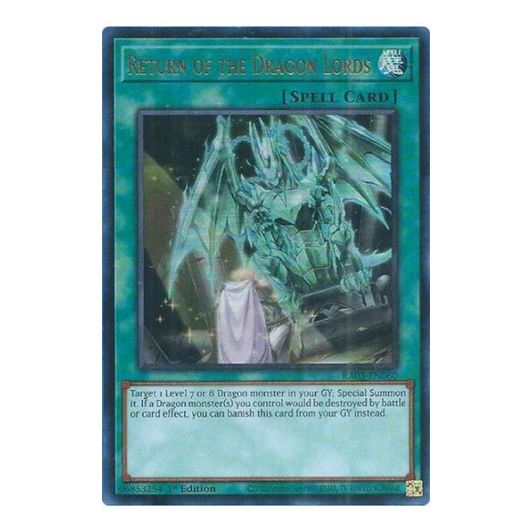 Return of the Dragon Lords (UR) (RA03) #RA03-EN060 Ultra Rare (1st Edition Near Mint) Quarter Century Bonanza YuGiOh: 2024