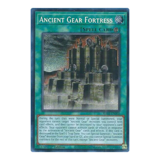 Ancient Gear Fortress (Secret Rare) (RA03) #RA03-EN062 Secret Rare (1st Edition Near Mint) Quarter Century Bonanza YuGiOh: 2024
