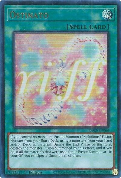 Ostinato UR (RA03) #RA03-EN064 Ultra Rare (1st Edition Near Mint) Quarter Century Bonanza YuGiOh: 2024