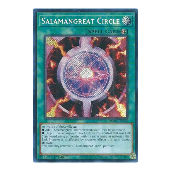 Salamangreat Circle (Secret Rare) (RA03) #RA03-EN066 Secret Rare (1st Edition Near Mint) Quarter Century Bonanza YuGiOh: 2024