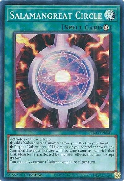 Salamangreat Circle (RA03) #RA03-EN066 Super Rare (1st Edition Near Mint) Quarter Century Bonanza YuGiOh: 2024