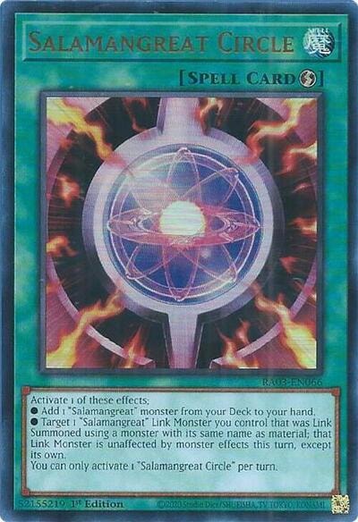 Salamangreat Circle UR (RA03) #RA03-EN066 Ultra Rare (1st Edition Near Mint) Quarter Century Bonanza YuGiOh: 2024