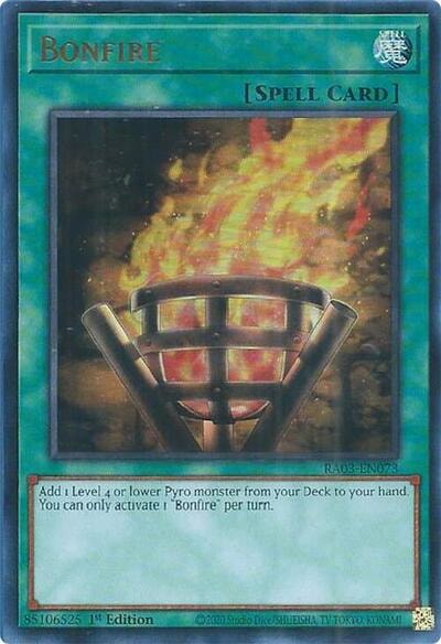 Bonfire UR (RA03) #RA03-EN073 Ultra Rare (1st Edition Near Mint) Quarter Century Bonanza YuGiOh: 2024