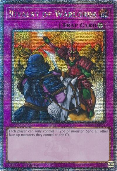 Rivalry of Warlords Quarter Century Secret Rare (RA03) #RA03-EN075 Quarter Century Secret Rare (1st Edition Near Mint) Quarter Century Bonanza YuGiOh: 2024
