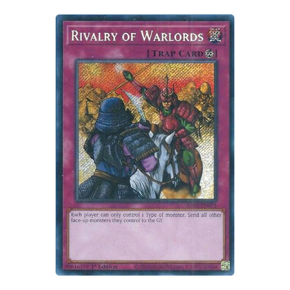 Rivalry of Warlords (Secret Rare) (RA03) #RA03-EN075 Secret Rare (1st Edition Near Mint) Quarter Century Bonanza YuGiOh: 2024