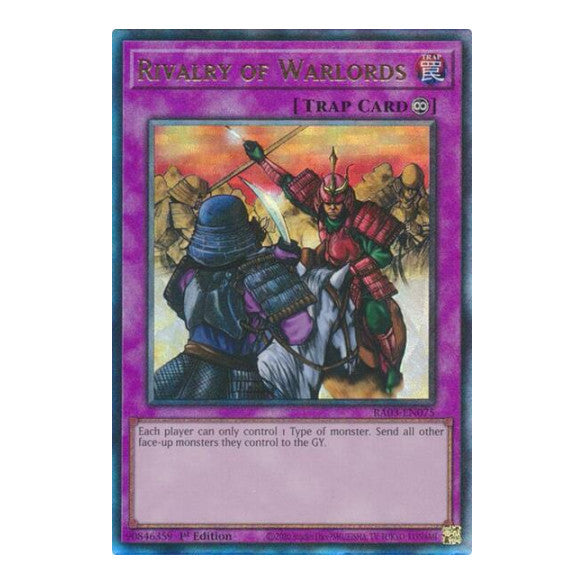 Rivalry of Warlords (PUR) (RA03) #RA03-EN075 Prismatic Ultimate Rare (1st Edition Near Mint) Quarter Century Bonanza YuGiOh: 2024