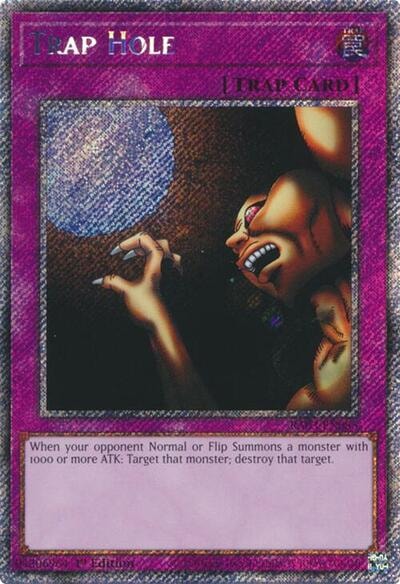 Trap Hole Platinum Secret Rare (RA03) #RA03-EN085 Platinum Secret Rare (1st Edition Near Mint) Quarter Century Bonanza YuGiOh: 2024