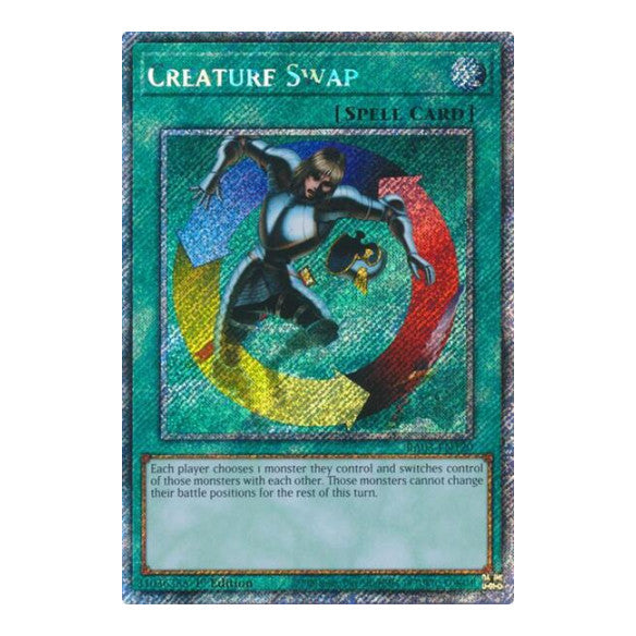 Creature Swap (Platinum Secret Rare) (RA03) #RA03-EN120 Platinum Secret Rare (1st Edition Near Mint) Quarter Century Bonanza YuGiOh: 2024