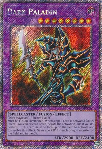 Dark Paladin Platinum Secret Rare (RA03) #RA03-EN126 Platinum Secret Rare (1st Edition Near Mint) Quarter Century Bonanza YuGiOh: 2024