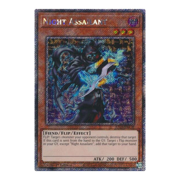Night Assailant (Platinum Secret Rare) (RA03) #RA03-EN139 Platinum Secret Rare (1st Edition Near Mint) Quarter Century Bonanza YuGiOh: 2024