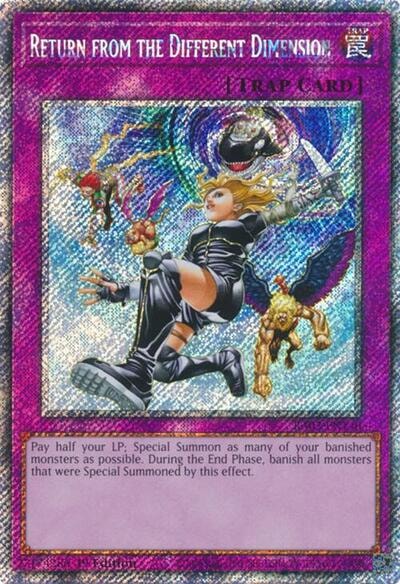 Return from the Different Dimension Platinum Secret Rare (RA03) #RA03-EN140 Platinum Secret Rare (1st Edition Near Mint) Quarter Century Bonanza YuGiOh: 2024