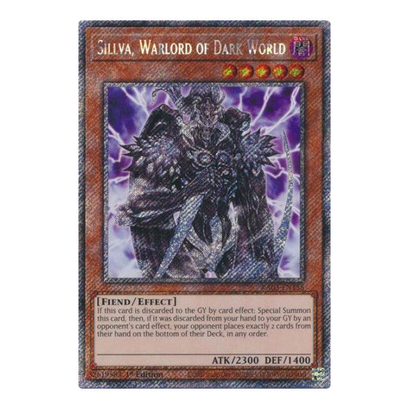 Sillva, Warlord of Dark World (Platinum Secret Rare) (RA03) #RA03-EN158 Platinum Secret Rare (1st Edition Near Mint) Quarter Century Bonanza YuGiOh: 2024