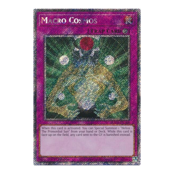 Macro Cosmos (Platinum Secret Rare) (RA03) #RA03-EN164 Platinum Secret Rare (1st Edition Near Mint) Quarter Century Bonanza YuGiOh: 2024