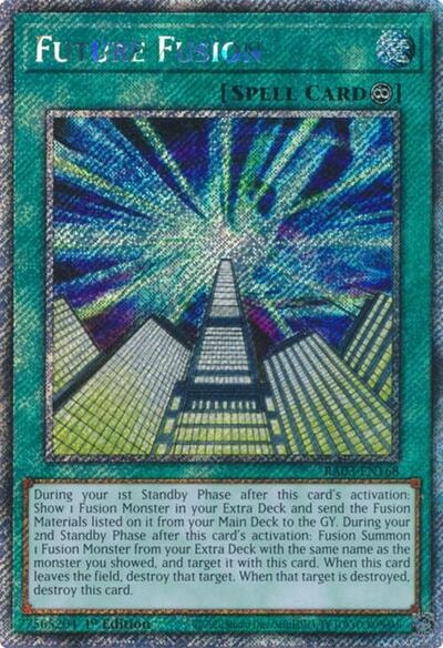 Future Fusion Platinum Secret Rare (RA03) #RA03-EN168 Platinum Secret Rare (1st Edition Lightly Played) Quarter Century Bonanza YuGiOh: 2024