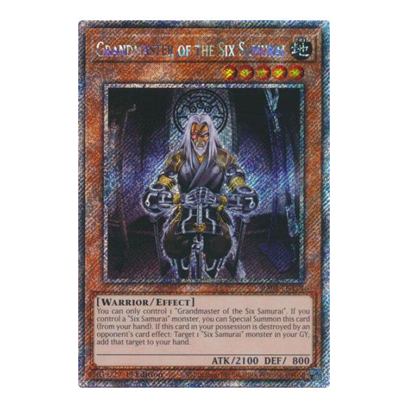Grandmaster of the Six Samurai (Platinum Secret Rare) (RA03) #RA03-EN174 Platinum Secret Rare (1st Edition Near Mint) Quarter Century Bonanza YuGiOh: 2024