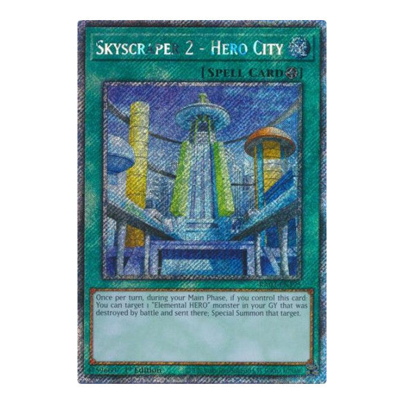 Skyscraper 2 - Hero City (Platinum Secret Rare) (RA03) #RA03-EN175 Platinum Secret Rare (1st Edition Near Mint) Quarter Century Bonanza YuGiOh: 2024