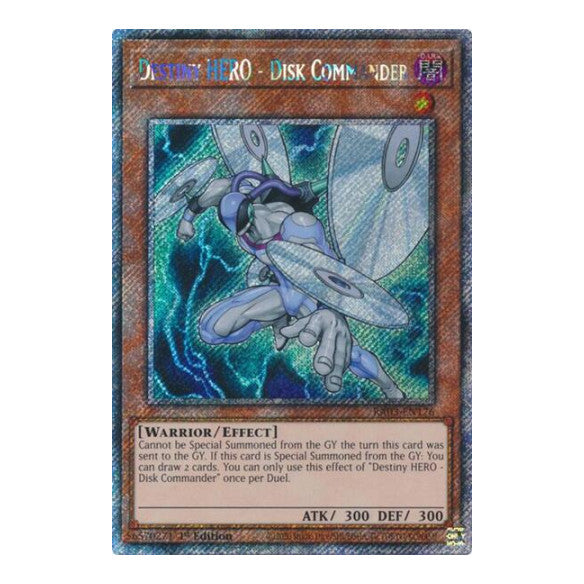 Destiny HERO - Disk Commander (Platinum Secret Rare) (RA03) #RA03-EN176 Platinum Secret Rare (1st Edition Near Mint) Quarter Century Bonanza YuGiOh: 2024