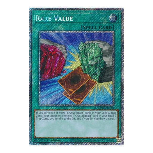 Rare Value (Platinum Secret Rare) (RA03) #RA03-EN182 Platinum Secret Rare (1st Edition Near Mint) Quarter Century Bonanza YuGiOh: 2024
