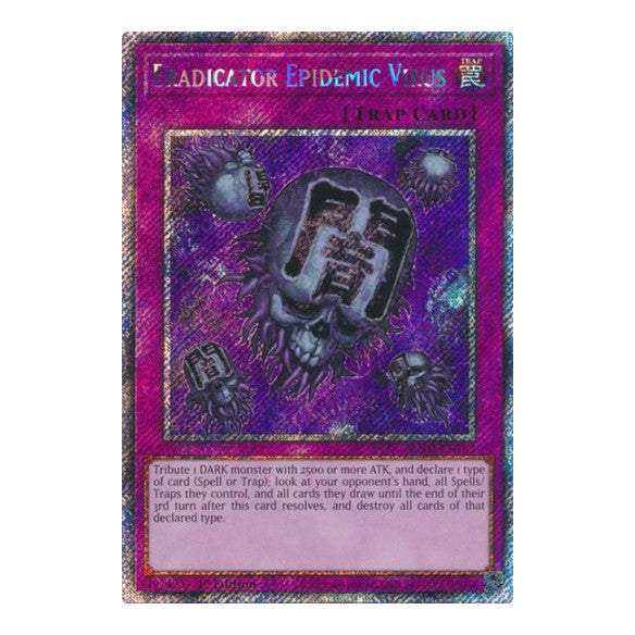Eradicator Epidemic Virus (Platinum Secret Rare) (RA03) #RA03-EN183 Platinum Secret Rare (1st Edition Near Mint) Quarter Century Bonanza YuGiOh: 2024