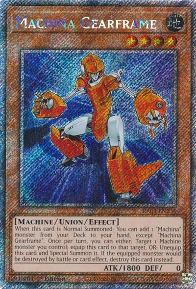 Machina Gearframe Platinum Secret Rare (RA03) #RA03-EN234 Platinum Secret Rare (1st Edition Near Mint) Quarter Century Bonanza YuGiOh: 2024