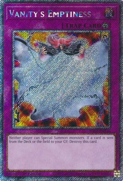 Vanitys Emptiness Platinum Secret Rare (RA03) #RA03-EN246 Platinum Secret Rare (1st Edition Near Mint) Quarter Century Bonanza YuGiOh: 2024