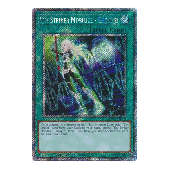Sky Striker Mobilize - Engage! (Platinum Secret Rare) (RA03) #RA03-EN269 Platinum Secret Rare (1st Edition Near Mint) Quarter Century Bonanza YuGiOh: 2024