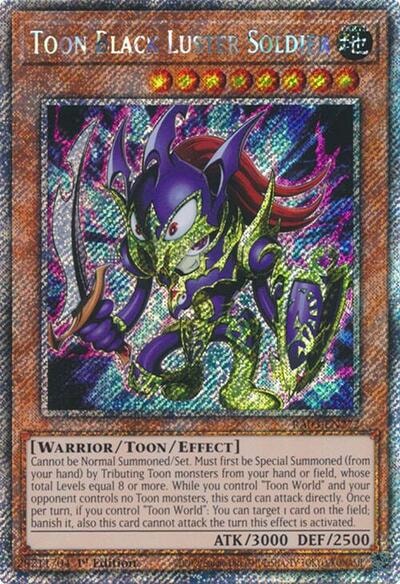 Toon Black Luster Soldier Platinum Secret Rare (RA03) #RA03-EN272 Platinum Secret Rare (1st Edition Near Mint) Quarter Century Bonanza YuGiOh: 2024