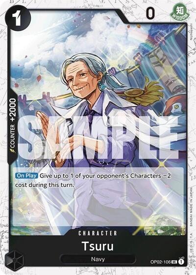 Tsuru (Jolly Roger Foil) (PRB-01) #OP02-106 Uncommon (Foil Near Mint) Premium Booster -The Best- One Piece Card Game: 2024