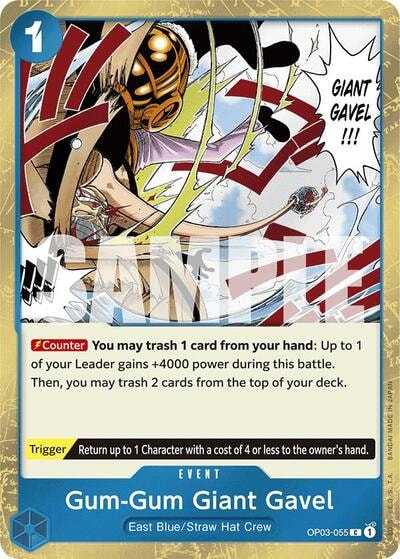 Gum-Gum Giant Gavel (Jolly Roger Foil) (PRB-01) #OP03-055 Common Premium Booster -The Best- One Piece Card Game: 2024