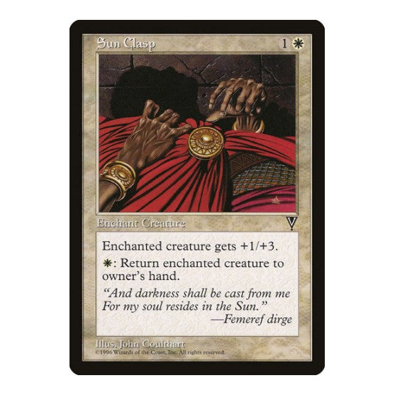 Sun Clasp (VIS) #21 Common (Lightly Played) Visions Magic: The Gathering: 1997