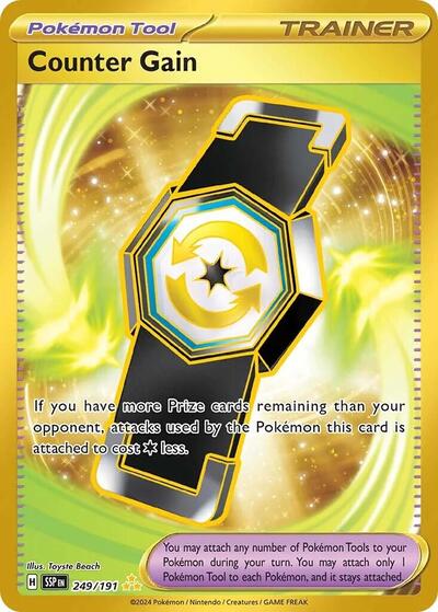 Counter Gain 249 191 (SSP) #249/191 Hyper Rare (Holofoil Near Mint) SV08: Surging Sparks Pokemon: 2024