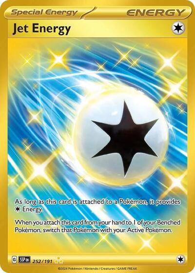 Jet Energy (SSP) #252/191 Hyper Rare (Holofoil Near Mint) SV08: Surging Sparks Pokemon: 2024
