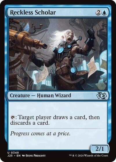 Reckless Scholar (J25) #348 Uncommon (Lightly Played) Foundations Jumpstart Magic: The Gathering: 2024