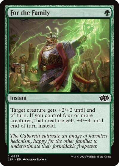 For the Family (J25) #657 Common (Lightly Played) Foundations Jumpstart Magic: The Gathering: 2024